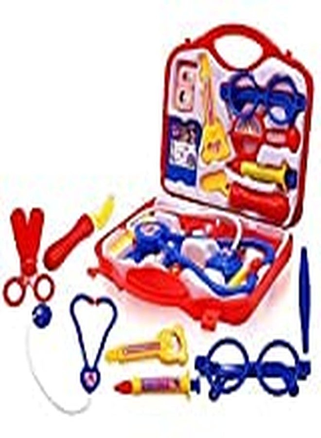 SEASPIRIT Plastic playset kit with fold able Suitcase, Compact Medical Accessories Toy Set Pretend Play Kids - Image 4